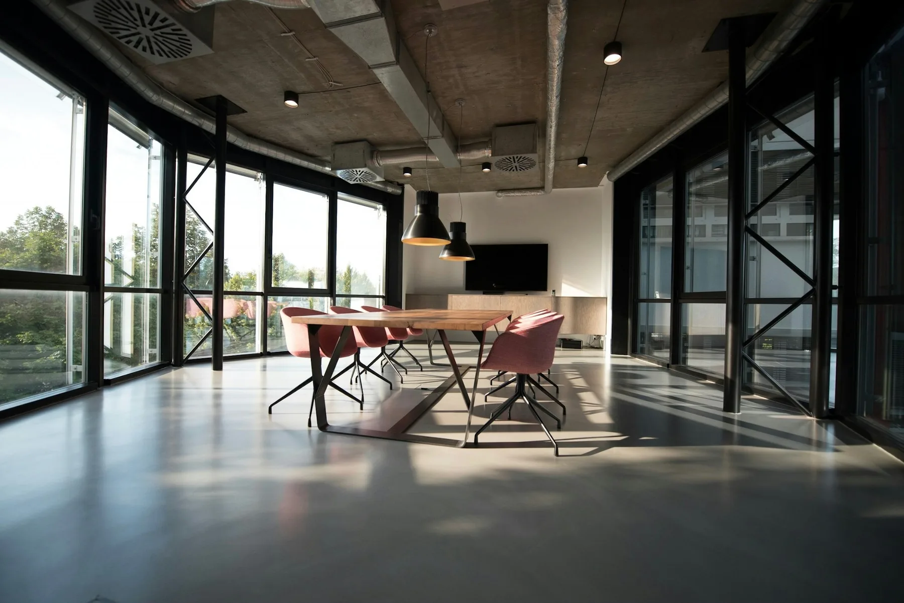 A thoughtfully designed executive office